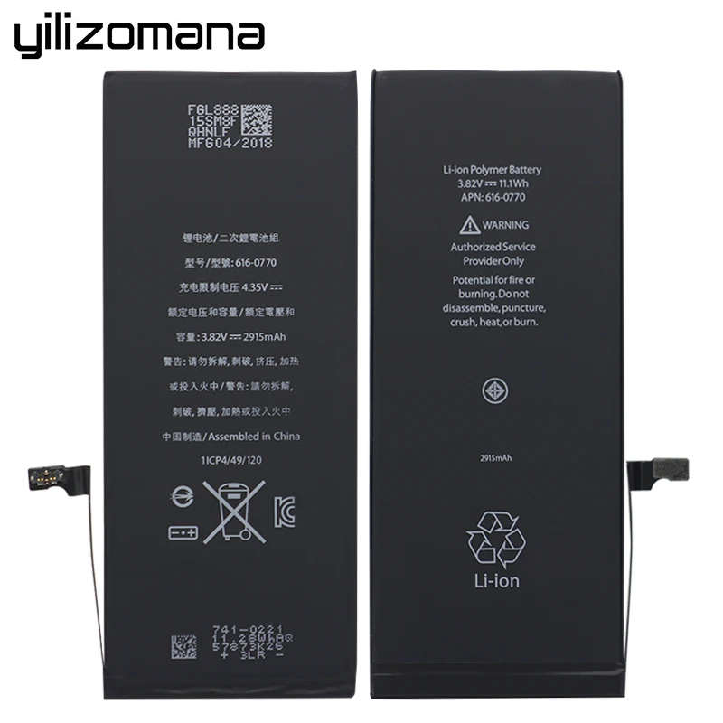 YILIZOMANA 2915mAh батарея для Apple iPhone 6 Plus телефон Замена литий полимерные батареи