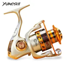 Yumoshi EF1000-7000 12BB 5.2: 1 金属スピニングリールフライホイール新鮮な/塩水海釣りスピニングリール鯉釣り(China)