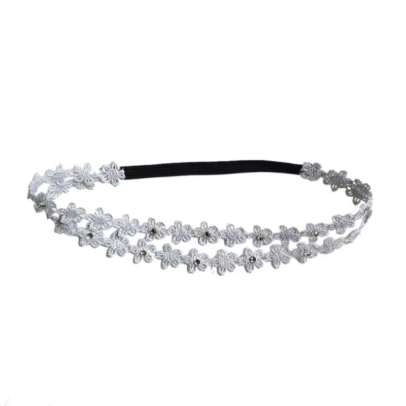 

Baby Cloth&Ribbon Head wear Hollow Flower Elastic Hair Head Band Headband Headwear Infant Accessories