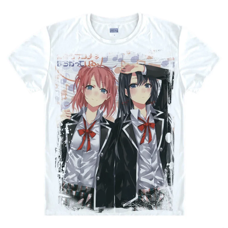 Coolprint Футболка с изображением в стиле аниме путаница oregairu Hamachi футболки короткий рукав Yukino Yukinoshita Yui Yuigahama Косплэй motivs Аниме футболки - Цвет: Style 14