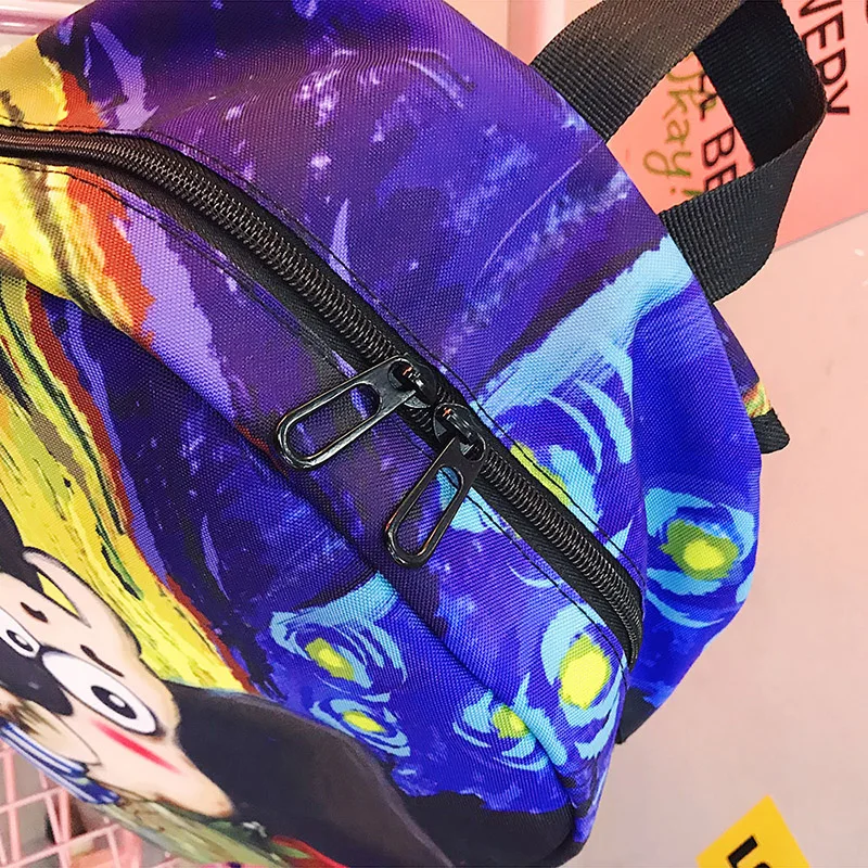 Menghuo New Women Backpacks Girls School Bag 3D Cartoon Cat School Backpack Bag For Girls Printing Backpack Travel Bags Mochilas (5)