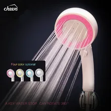 Cheen rotatable Switch Design White ABS Plastic Showerhead 30% Watersaving Handhold Shower Head Pressure Boost Shower Sprayer