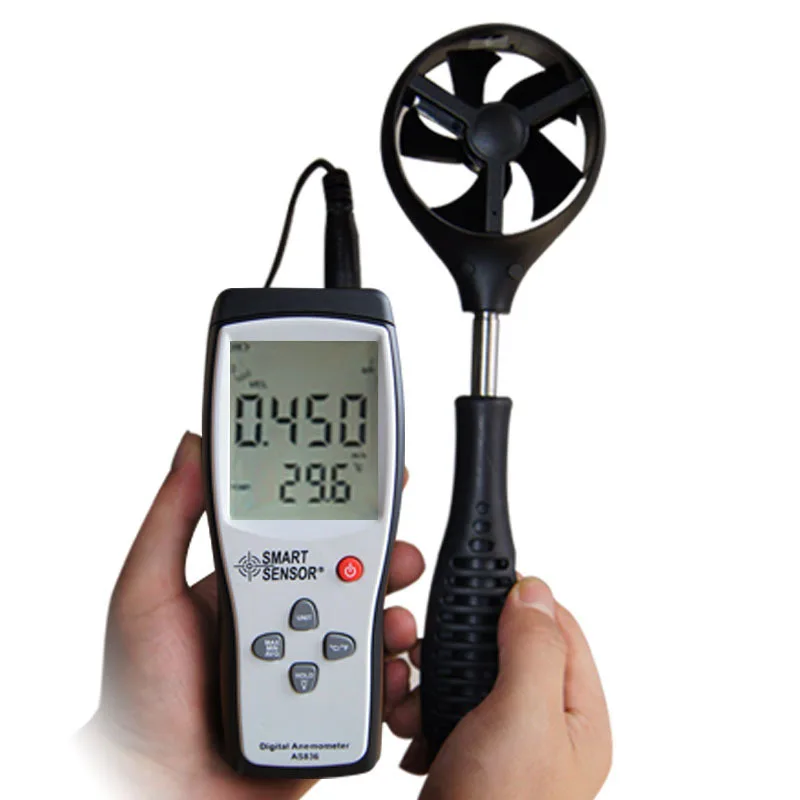 Smart Sensor AS836 Digital Wind Speed Gauge Meter anemometer wind speed