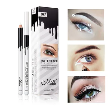 

Menow white eyeliner pencil 12pcs waterproof long lasting highlighter corrector pencil wooden eye liner MN069