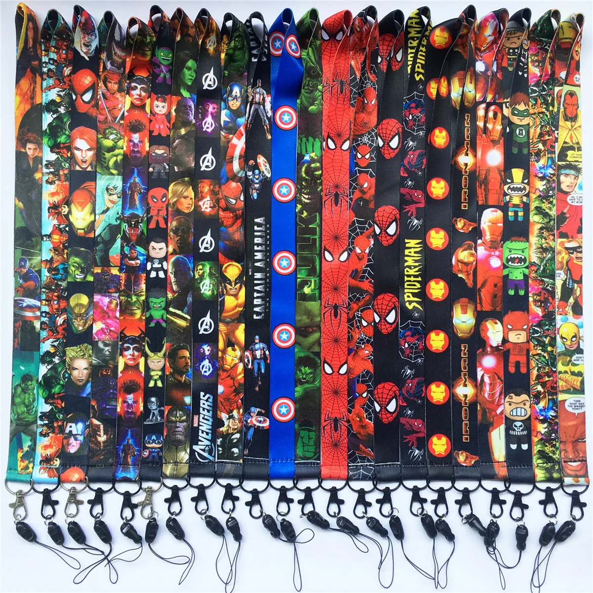 

Marvel Superhero The Avengers Neck Strap Lanyards for keys Mobile Phone Strap ID Card Badge Holder Ropes Key Chain Cosplay Gift