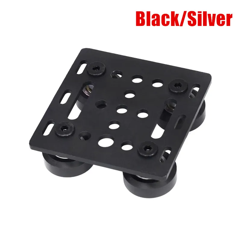

black/silver Anodized Aluminum V-Slot Gantry Plate set- 20mm with solid wheel