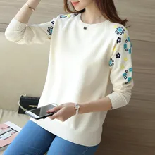 2018 autumn/winter long sleeve joker head set loose render unlined upper garment embroidery Chinese wind sweater 2018 autumn/winter long sleeve joker head set loose render unlined upper garment embroidery Chinese wind sweater