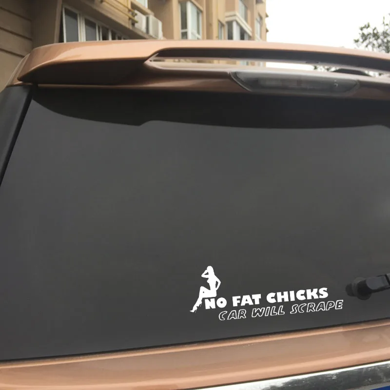 Us 113 40 Offqypf 183 Cm 66 Cm Lucu Kata Kata Bahasa Inggris Tidak Ada Anak Ayam Lemak Mobil Akan Mengikis Vinyl Mobil Jendela Stiker C15