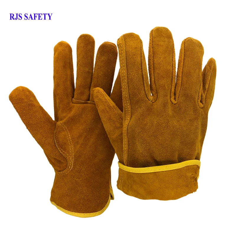 3 пары, мужские защитные рабочие перчатки из воловьей кожи, рабочие сварочные перчатки, защитные Спортивные Перчатки для мотоциклистов, износостойкие перчатки 4015