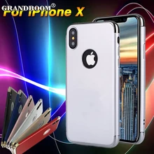 30 шт. роскошный жесткий пластик задняя крышка для iPhone XS Max XR X 8 7 Plus 6 6 S SE 5 5S золотое покрытие Гибридный 3в1 защитный чехол