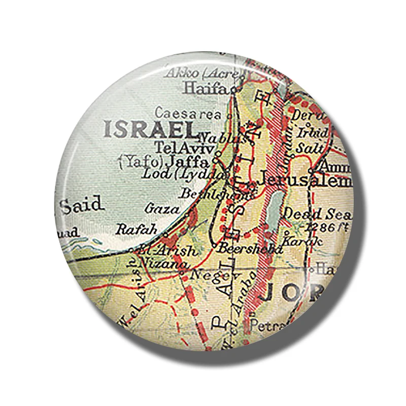 Флаг Израиля 30 мм магнит на холодильник Тель-Авив-Yafo карта стеклянный купол магнитные стикеры на холодильник Note держатель домашний декор - Цвет: AS SHOW