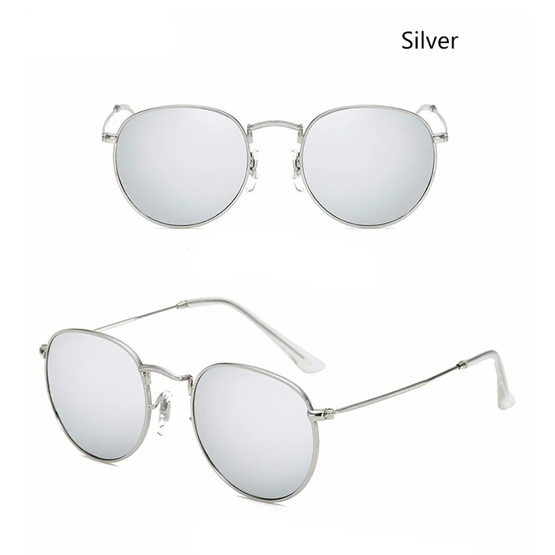 Модные женские цветные круглые стильные очки, Роскошные Металлические очки, оправа UV400, солнцезащитные очки для девушек, Повседневные очки, летние аксессуары
