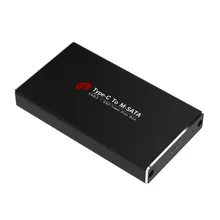 Type-C to MSATA USB 3.1 Hard Disk Case External SSD Hard Disk Box HDD Enclosure Case for Mobile Hard Drive Storage Device