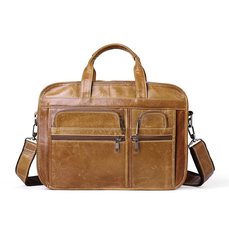 Винтаж Пояса из натуральной кожи сумки для мужчин's портфели Корова кожа ретро бизнес мужчин мешок офис ноутбук Компьютерная сумка через плечо для
