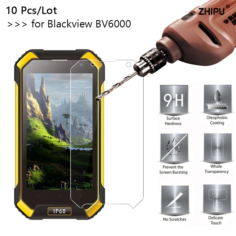 

10 Pcs/Lot 2.5D Premium Tempered Glass For Blackview BV6000 Screen Protector Toughened protective film For Blackview BV6000S