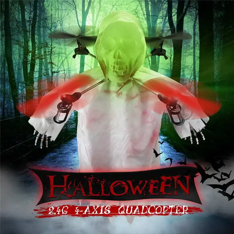 

High Quality Realacc H400 Halloween Skull 2.4G 6 Axis Headless Mode LED Light RC Quadcopter RTF RC Quadcopter RC Toys