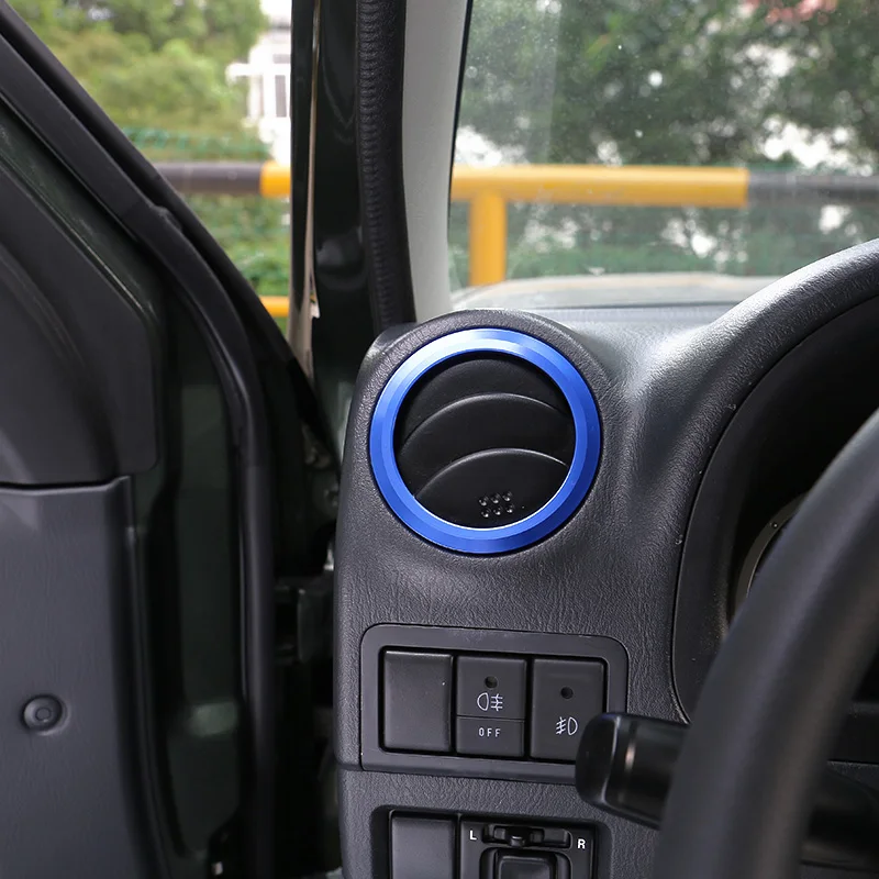 SHINEKA Алюминиевый сплав AC Vent Выход крышка отделка кондиционер декоративное кольцо рамка наклейка для Suzuki Jimny стайлинга автомобилей