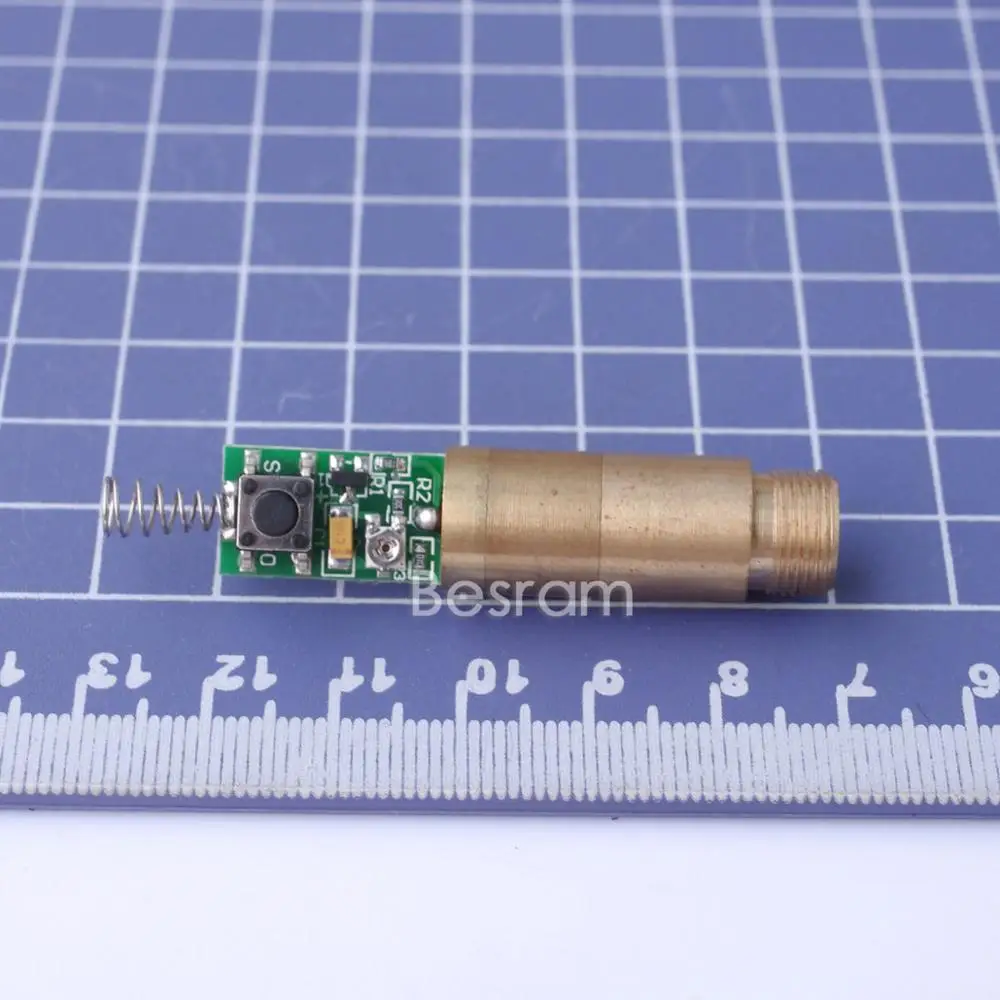 D=12mm 532nm Green Laser Module Diode 5mw 10mw 3VDC Brass Bodygreen