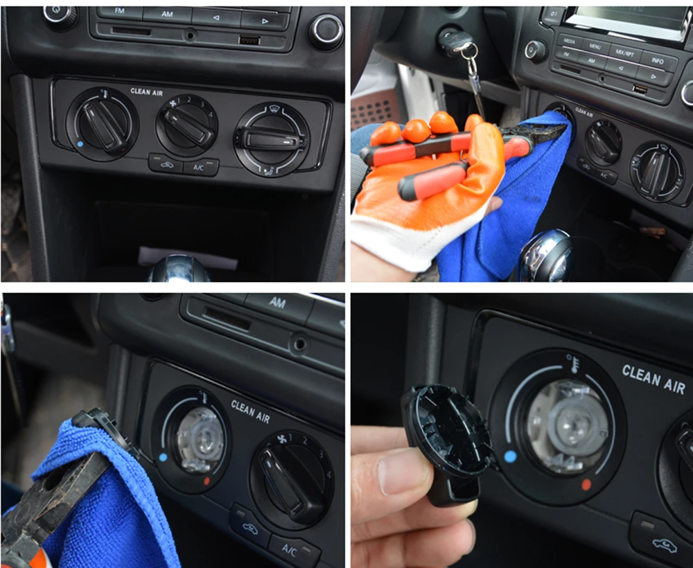 Car Air Conditioning Switch Knob car ac control switch For Volkswagen VW Golf4 MK4 Bora Passat B5 AC Heat Control Knob