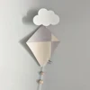Nordic Style Cartoon Cloud Kids Room Wooden Stickers Wall Hanging Hook Home Decor Wall Decoration Crafts hanger key holder wall 3