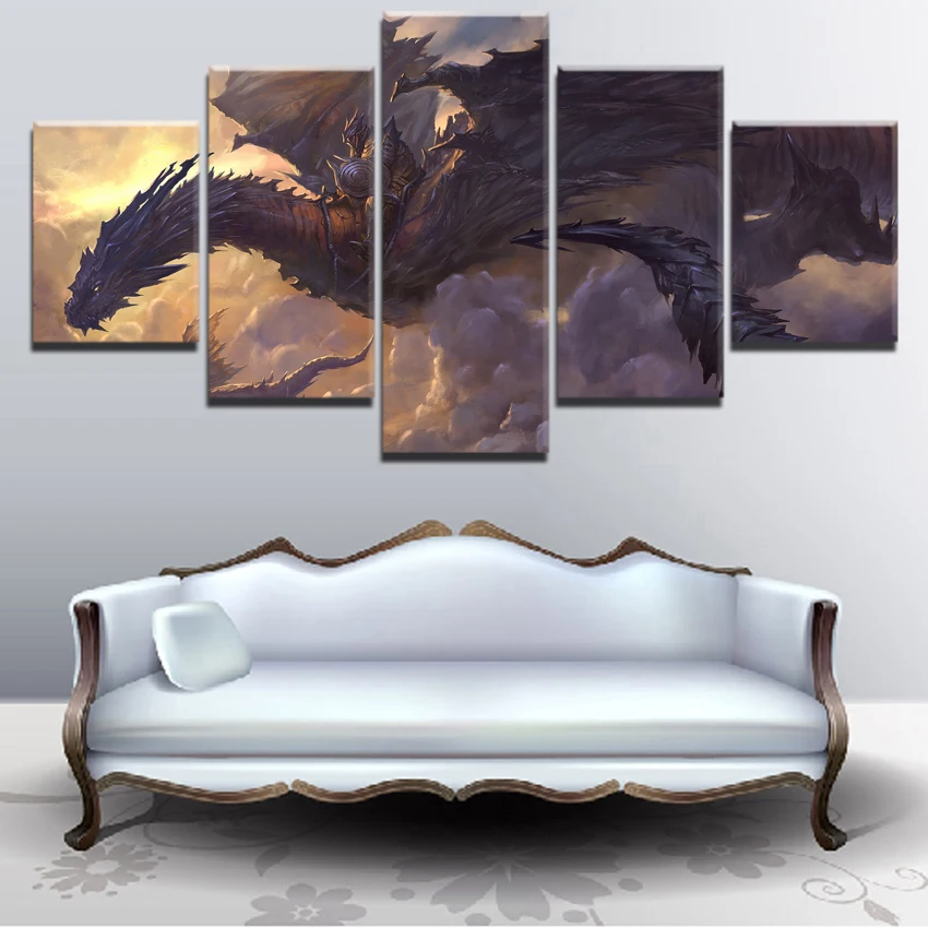  Home Decoration hd Prints Picture Framed 5 pieces dota 2 Poster game Painting modern Wall Artwork M