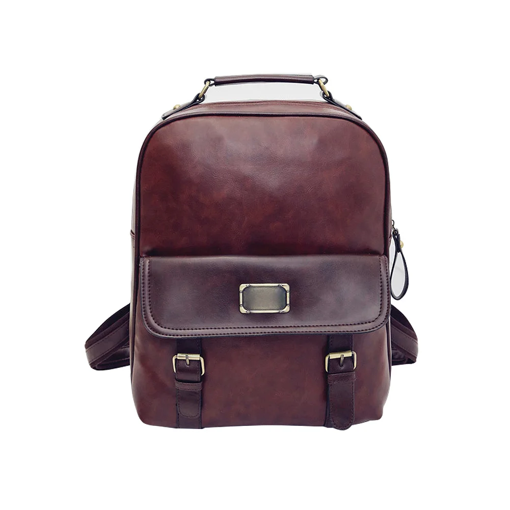 

Women Backpack Backpack College Style PU Leather School Vintage Student Schoolbag Rucksack LXX9