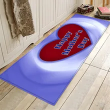 Круглый ковер с рисунком сердца и Дня матери, коралловый флис для декора гостиной,, ковер для детской комнаты 5lp