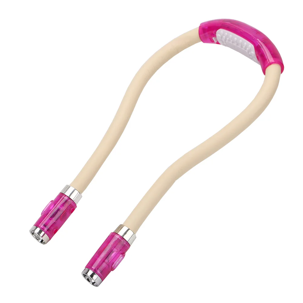 

LED Hands-Free Flexible Flashlight 3 Modes 4LEDs Neck Light Book Reading Lamp Hug Light Novelty Lamps Use 2 AAA