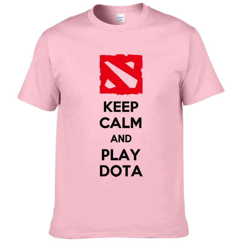 Модные топы, Keep Calm And Play Dota 2, футболки, футболки из фильма Ходячие мертвецы, мужские летние футболки, хлопковые футболки#023 - Цвет: 15