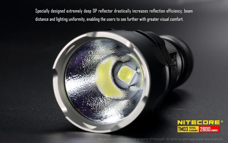 2019 NITECORE TM03 2800 люмен 4xcree XHP70 светодиодный тактический фонарь + Перезаряжаемые Батарея для кемпинга, охоты, рыбалки лампа для альпинизма