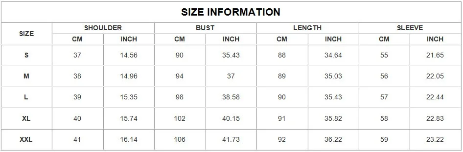 size information