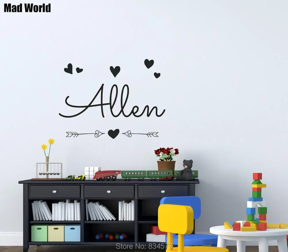 Allen Personalised Custom Name Hearts Arrows 56 74w 47 62w 2