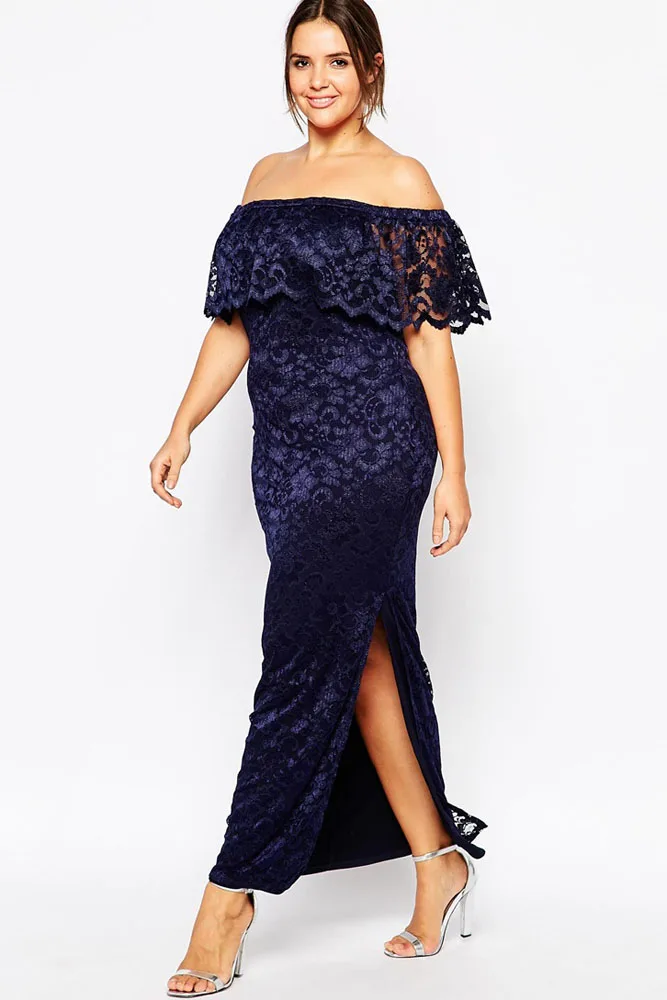 plus size bandeau maxi dress
