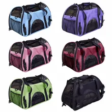 Переносная сумка для собак для маленьких собак, складная сетчатая дышащая Сумка-переноска для собак и кошек, внутренняя флисовая подкладка на молнии