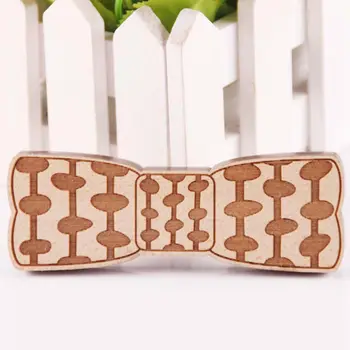 

Plaids Womens Mens Bowknot Bowtie Classic Carved From Wood Creative Bow Ties Necktie Wedding Party Small tree