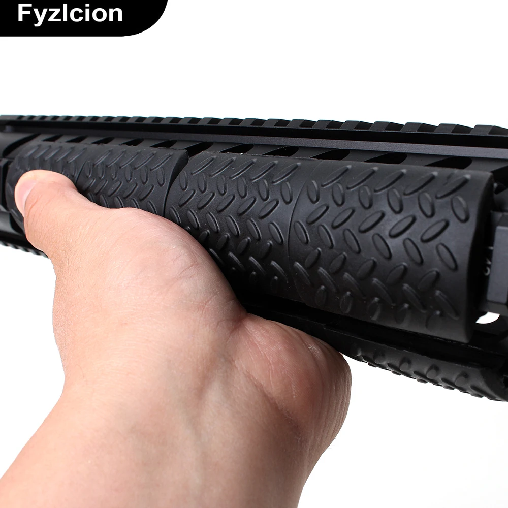 

12 PCS/Set Universal Tactical Rubber Polymer Low Profile Handguard Rail Cover Panel Enhanced Modular Full Rail Black