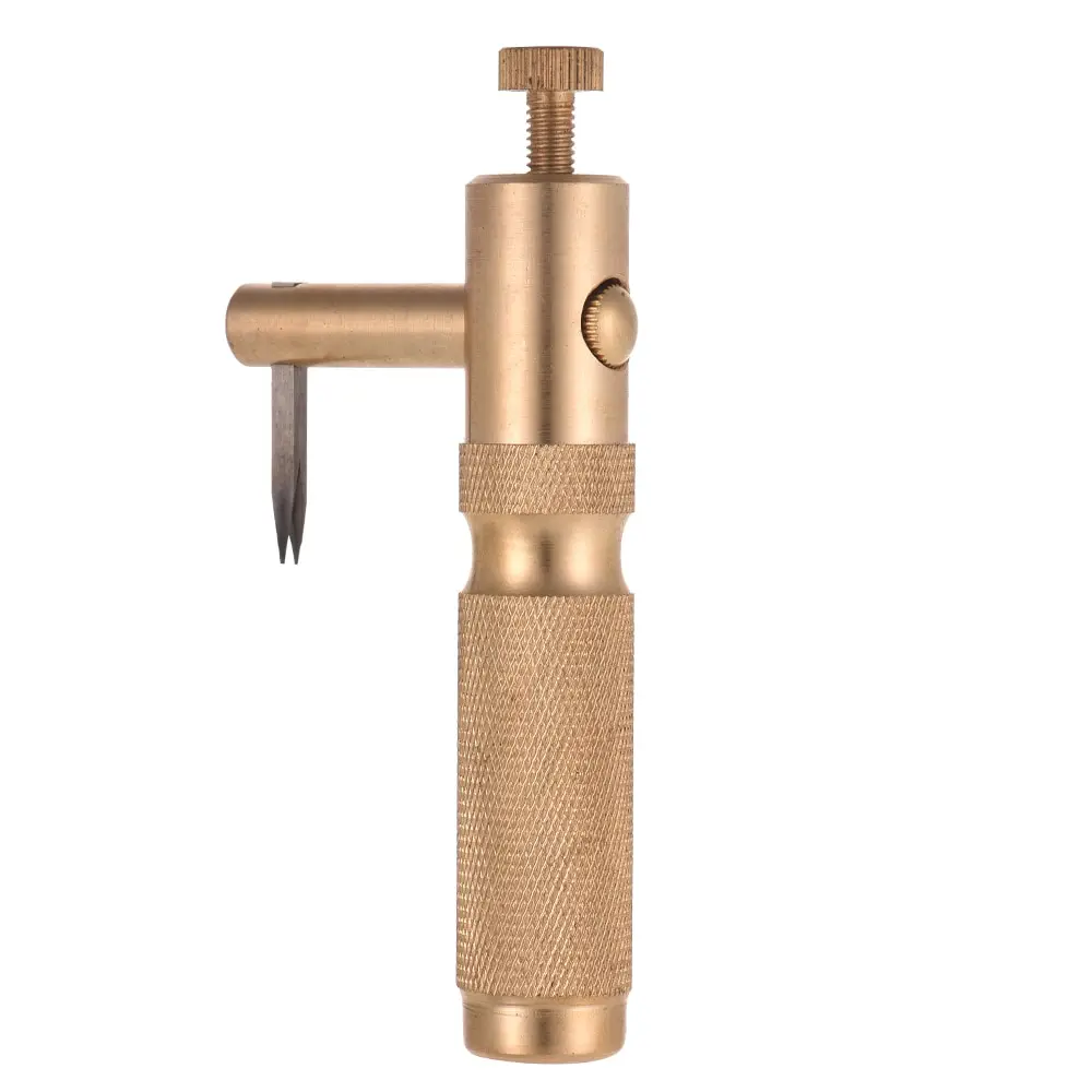 

Muslady Adjustable Violin Purfling Groover Cutter Copper Material Violin Making Luthier Tool with Blades