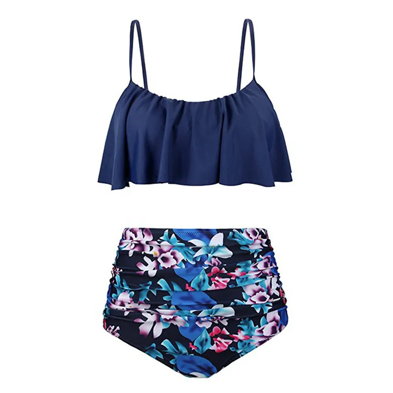 Women High Waist Bikinis Set Swimwear Swimuit Female Retro Beachewear Bikini Set 2019 new hoty sale #4A01 (10)