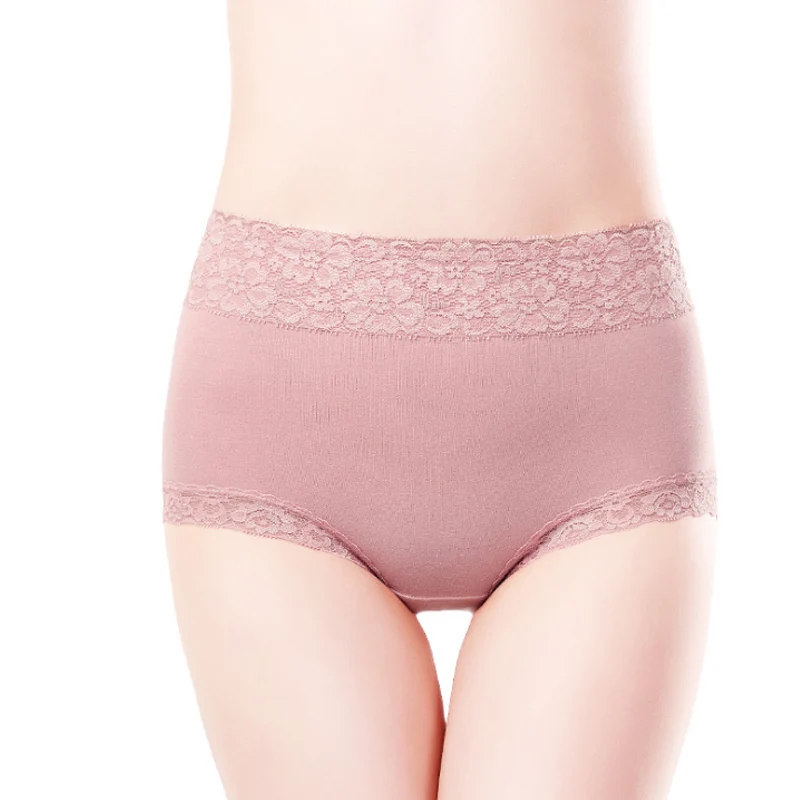 Women High Waist Panties Breathable Cotton Underwear Seamless Briefs Knickers 