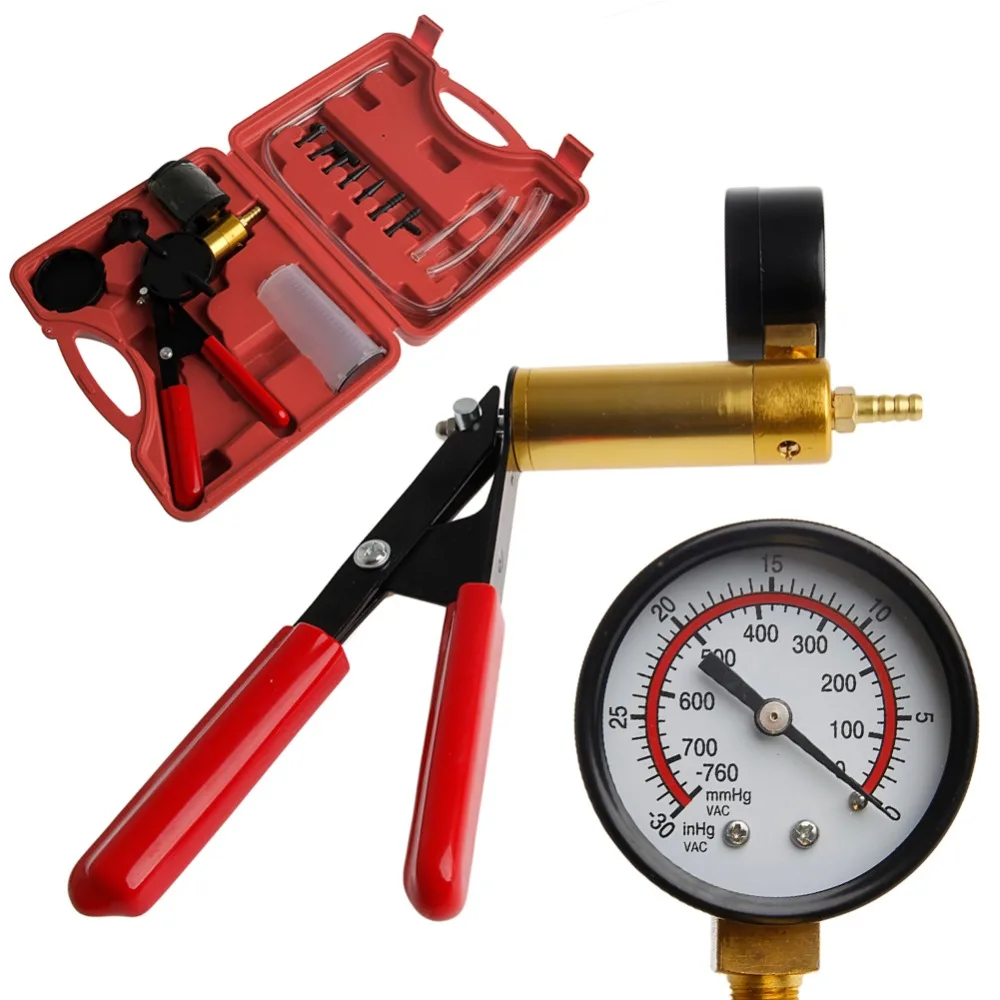 

QILEJVS Hand Held Bake Bleeder Tester Vacuum Pump Bleed Set Car Motorcycle Garage Tool