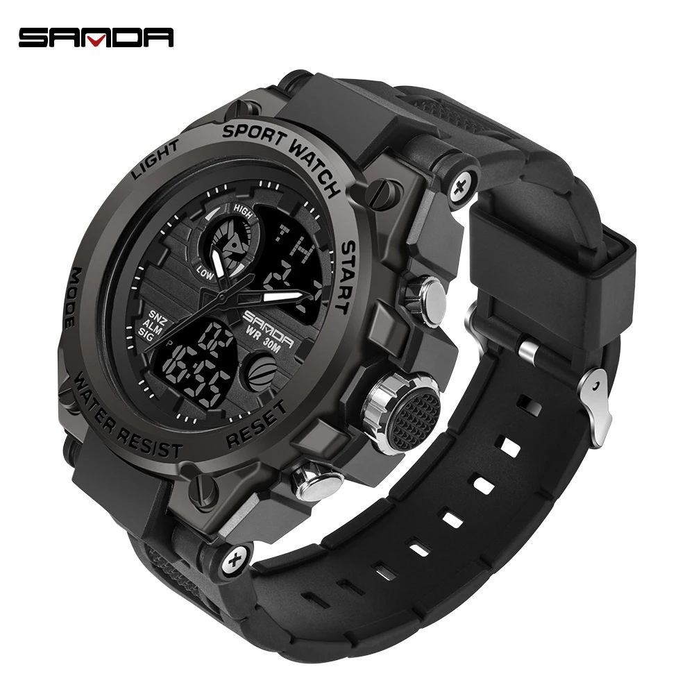 

2019 new SANDA men's watch top brand luxury men's waterproof digital watch men's outdoor sports watch relogio masculino