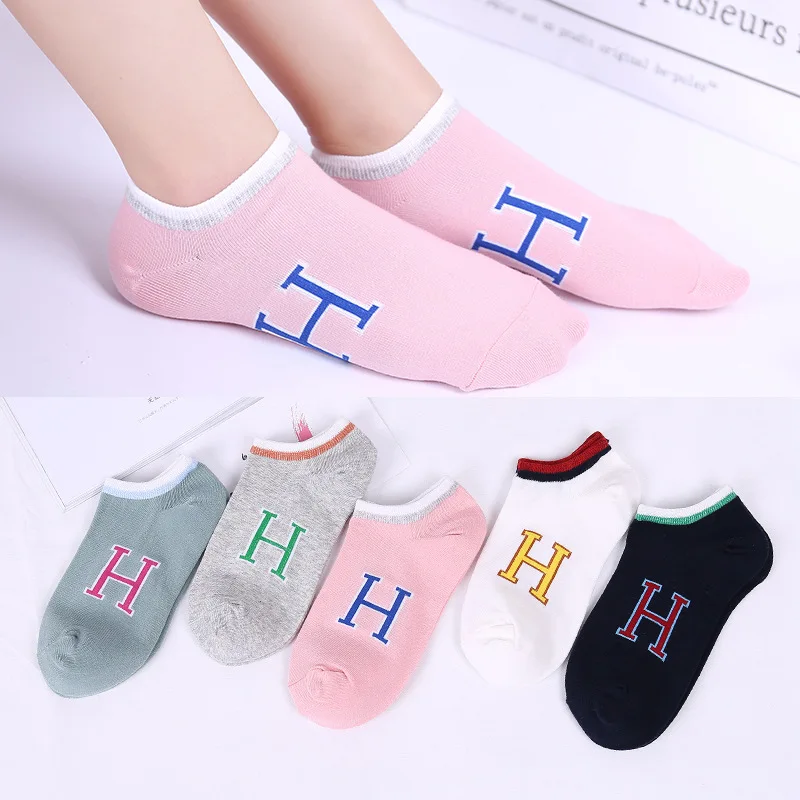 

10 Pairs / Bag Spring And Summer New Boat Socks Female Japanese Cartoon Owl Socks College Wind Cotton Women Socks