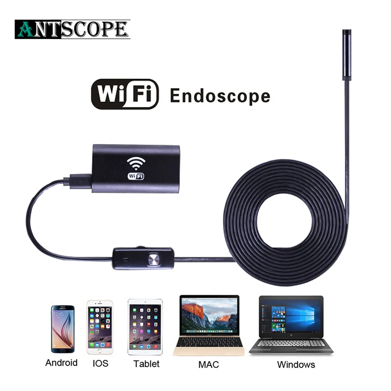 Antscope 8mm Lens 720P Android IOS Wifi Endoscope with 1m 2m 3.5m 5m Soft Wire Waterproof IPhone Endoscope Android Mini Camera19 Antscope 8mm Lens 720P Android IOS Wifi Endoscope with 1m 2m 3.5m 5m Soft Wire Waterproof IPhone Endoscope Android Mini Camera19