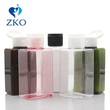 От 1 шт., 100 мл, квадратная форма, бутылка с откидной крышкой для пластиковой косметической упаковки, бутылка для косметики