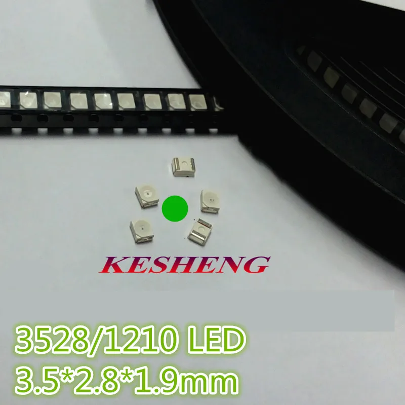 100 шт. супер яркий 3528 1210 SMD LED красный/зеленый/синий/желтый/белый/теплый