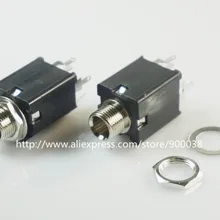 5 шт. резьбовой замок для крепления на панели 1/" 6,35 мм стерео телефонный разъем для наушников 3 проводника 5 контактов через отверстие припоя