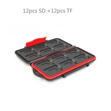 Aliexpress - Memory Card Case Box Storage Holder 12 SD  12TF  Micro SD Card 24 Cards Hard Bag Waterproof plastic shaped 12TF+12SD