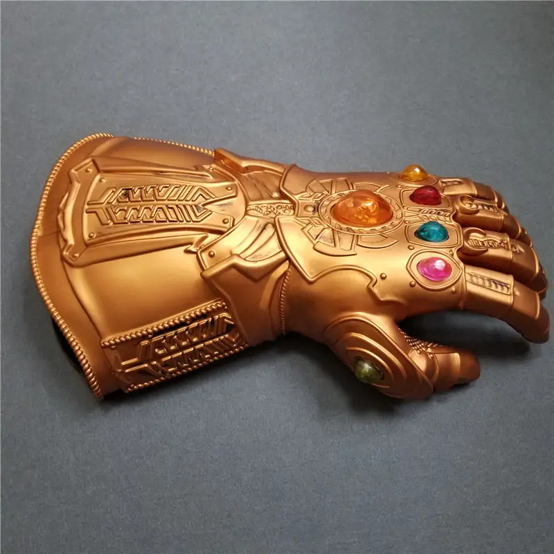 Дети Мстители 4 завершающей танос Бесконечность перчатку Костюмы для косплея Бесконечность камни военные СВЕТОДИОДНЫЕ перчатка с крагами подарок