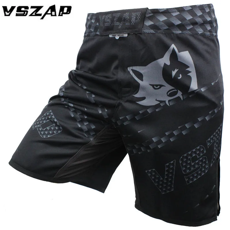 Baratos VSZAP MMA shorts traje muay thai tanto hombres como mujeres pantalones cortos deportivos muay Thai boxeo tomar pantalones cortos de boxeo de lucha