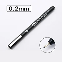 Большой/средний/маленький китайский ручка для каллиграфического письма косметический карандаш Карандаш для рисования ручка-кисть для каллиграфии Канцтовары Школьные наборы для рисования - Цвет: 0.2mm